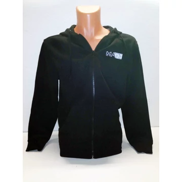 MATE zipzáras, kapucnis pulóver (UNISEX) FEKETE - L méret