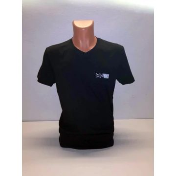 MATE V-nyakú póló (unisex, férfi, női) FEKETE - M méret